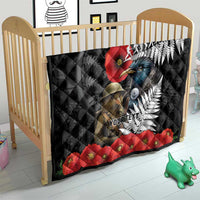 Kiwi-Tui Bird Soldier ANZAC Day Personalised Quilt Maori Silver Fern Motif LT9 - Polynesian Pride