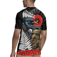 Kiwi-Tui Bird Soldier ANZAC Day Personalised Rugby Jersey Maori Silver Fern Motif LT9 - Polynesian Pride