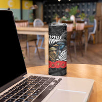 Kiwi-Tui Bird Soldier ANZAC Day Personalised Skinny Tumbler Maori Silver Fern Motif LT9 - Polynesian Pride