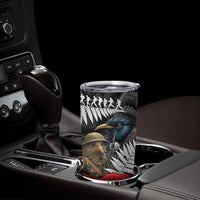 Kiwi-Tui Bird Soldier ANZAC Day Personalised Tumbler Cup Maori Silver Fern Motif LT9 - Polynesian Pride