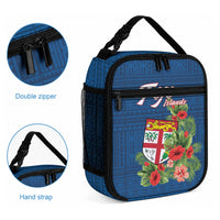 Polynesian Pride Fiji Lunch Bag Tropical Flowers and Tapa Pattern LT9 - Polynesian Pride