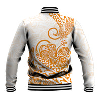 Polynesian Baseball Jacket Tribal Tattoo Gold Screen Color LT9 - Polynesian Pride