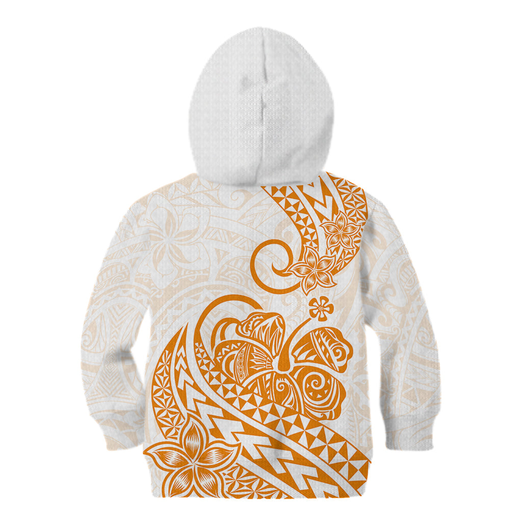 Polynesian Kid Hoodie Tribal Tattoo Gold Screen Color LT9 Zip Hoodie Gold - Polynesian Pride