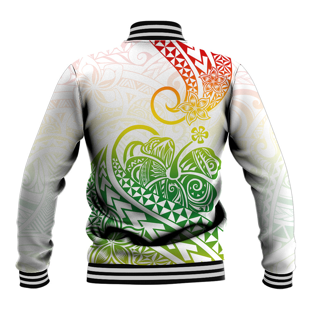 Polynesian Baseball Jacket Tribal Tattoo Gradient 02 Screen Color LT9 - Polynesian Pride
