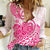 Polynesian Women Casual Shirt Tribal Tattoo Pink Screen Color LT9 Female Pink - Polynesian Pride