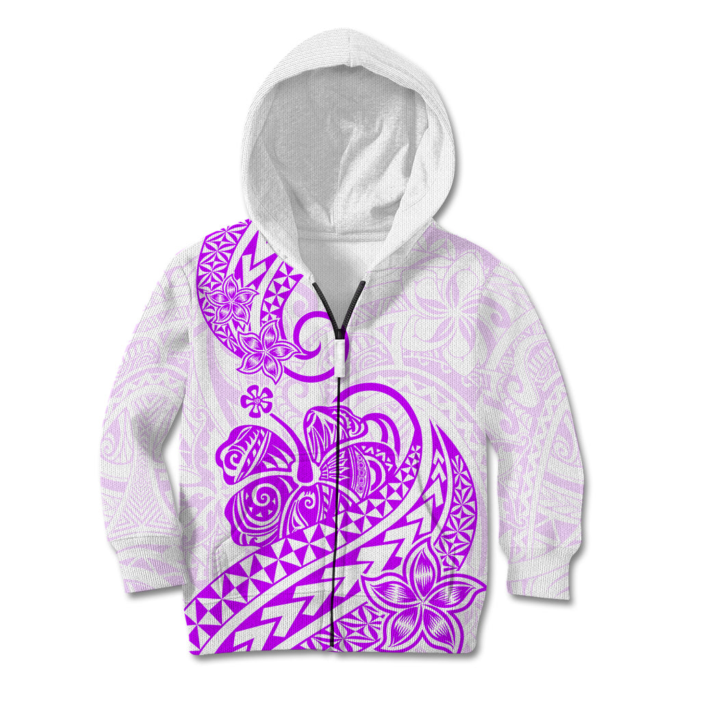 Polynesian Kid Hoodie Tribal Tattoo Purple Screen Color LT9 - Polynesian Pride