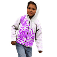 Polynesian Kid Hoodie Tribal Tattoo Purple Screen Color LT9 - Polynesian Pride