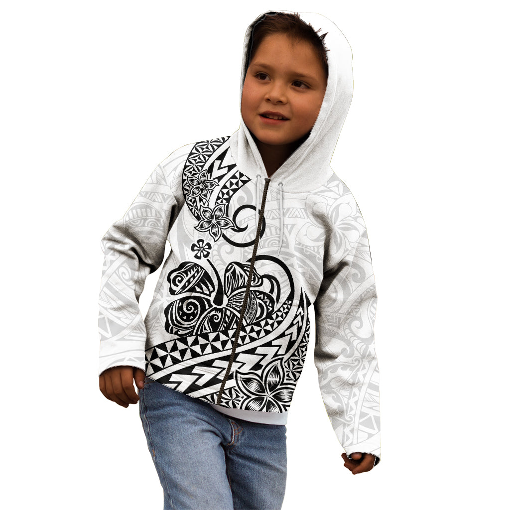 Polynesian Kid Hoodie Tribal Tattoo Black Screen Color LT9 - Polynesian Pride