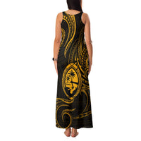 Polynesian Guam Coat of Arms Family Matching Tank Maxi Dress and Hawaiian Shirt Polynesian Tribal Tattoo Gold Version LT9 - Polynesian Pride