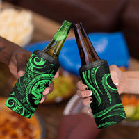 Polynesian Guam Coat of Arms 4 in 1 Can Cooler Tumbler Polynesian Tribal Tattoo Green Version LT9 - Polynesian Pride