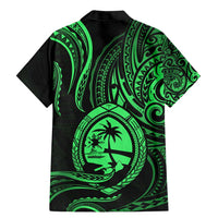 Polynesian Guam Coat of Arms Family Matching Mermaid Dress and Hawaiian Shirt Polynesian Tribal Tattoo Green Version LT9 - Polynesian Pride