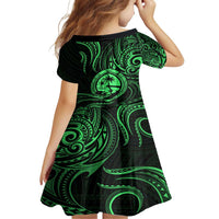 Polynesian Guam Coat of Arms Family Matching Tank Maxi Dress and Hawaiian Shirt Polynesian Tribal Tattoo Green Version LT9 - Polynesian Pride