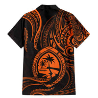 Polynesian Guam Coat of Arms Family Matching Mermaid Dress and Hawaiian Shirt Polynesian Tribal Tattoo Orange Version LT9 - Polynesian Pride