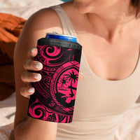 Polynesian Guam Coat of Arms 4 in 1 Can Cooler Tumbler Polynesian Tribal Tattoo Pink Version LT9 - Polynesian Pride