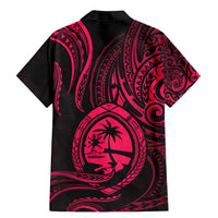 Polynesian Guam Coat of Arms Family Matching Mermaid Dress and Hawaiian Shirt Polynesian Tribal Tattoo Pink Version LT9 - Polynesian Pride