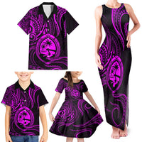Polynesian Guam Coat of Arms Family Matching Tank Maxi Dress and Hawaiian Shirt Polynesian Tribal Tattoo Purple Version LT9 - Polynesian Pride