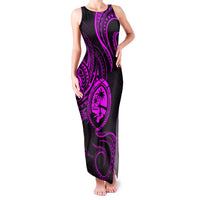 Polynesian Guam Coat of Arms Family Matching Tank Maxi Dress and Hawaiian Shirt Polynesian Tribal Tattoo Purple Version LT9 Mom's Dress Purple - Polynesian Pride