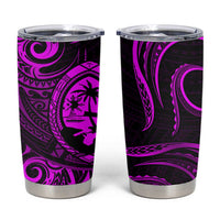 Polynesian Guam Coat of Arms Tumbler Cup Polynesian Tribal Tattoo Purple Version LT9 Purple - Polynesian Pride