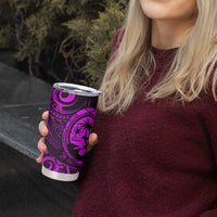 Polynesian Guam Coat of Arms Tumbler Cup Polynesian Tribal Tattoo Purple Version LT9 - Polynesian Pride
