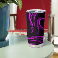 Polynesian Guam Coat of Arms Tumbler Cup Polynesian Tribal Tattoo Purple Version LT9 - Polynesian Pride