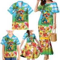 Always 5 O'clock Family Matching Mermaid Dress and Hawaiian Shirt Hawaiian Tropical Parrot LT9 - Polynesian Pride