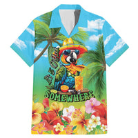 Always 5 O'clock Family Matching Mermaid Dress and Hawaiian Shirt Hawaiian Tropical Parrot LT9 Dad's Shirt - Short Sleeve Blue - Polynesian Pride