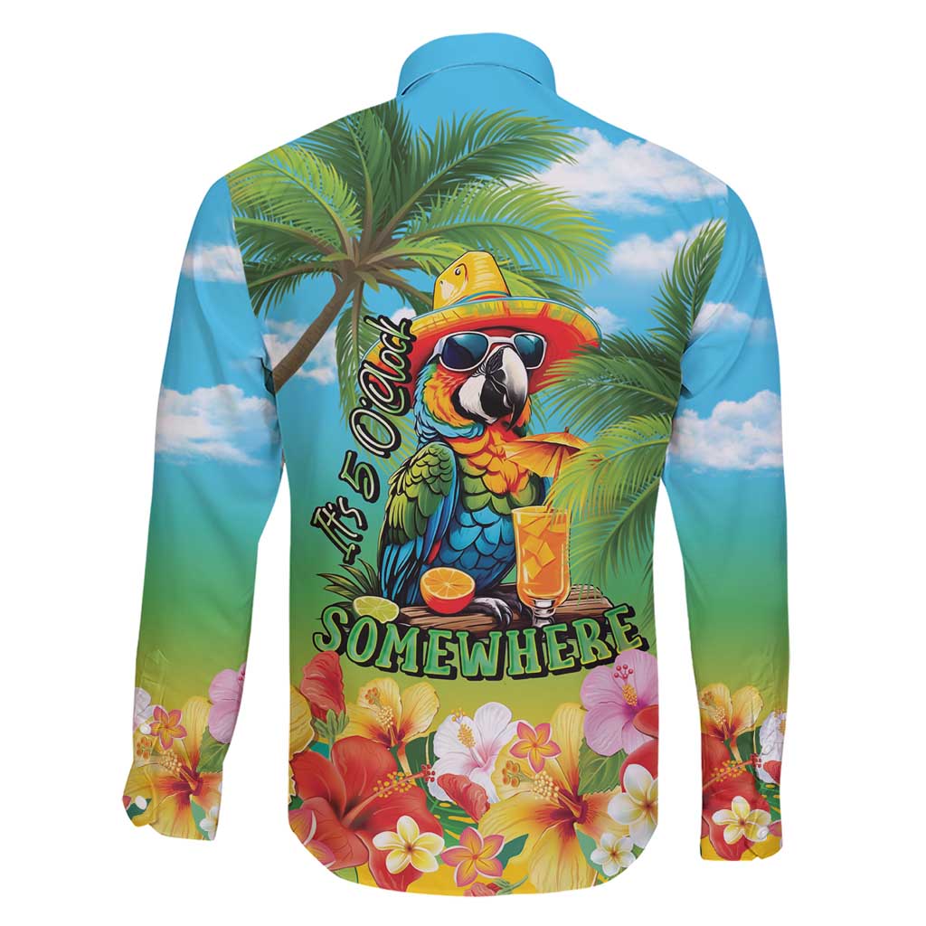 Always 5 O'clock Family Matching Short Sleeve Bodycon Dress and Hawaiian Shirt Hawaiian Tropical Parrot LT9 - Polynesian Pride
