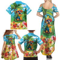 Always 5 O'clock Family Matching Summer Maxi Dress and Hawaiian Shirt Hawaiian Tropical Parrot LT9 - Polynesian Pride