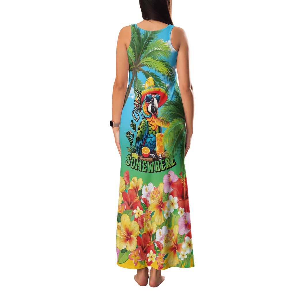 Always 5 O'clock Family Matching Tank Maxi Dress and Hawaiian Shirt Hawaiian Tropical Parrot LT9 - Polynesian Pride