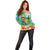 Always 5 O'clock Off Shoulder Sweater Hawaiian Tropical Parrot - Polynesian Pride