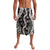Hawaii Puakenikeni and Maile Lei Lavalava Black Japanese Wave Style - Polynesian Pride