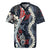 Hawaii Puakenikeni and Maile Lei Rugby Jersey Navy Blue Japanese Wave Style - Polynesian Pride