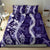 Hawaii Puakenikeni and Maile Lei Bedding Set Purple Japanese Wave Style - Polynesian Pride