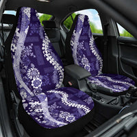 Hawaii Puakenikeni and Maile Lei Car Seat Cover Purple Japanese Wave Style LT9 One Size Purple - Polynesian Pride