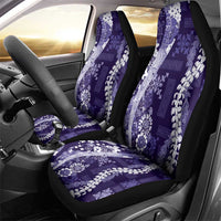 Hawaii Puakenikeni and Maile Lei Car Seat Cover Purple Japanese Wave Style LT9 - Polynesian Pride