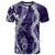Hawaii Puakenikeni and Maile Lei T Shirt Purple Japanese Wave Style - Polynesian Pride