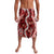 Hawaii Puakenikeni and Maile Lei Lavalava Red Japanese Wave Style - Polynesian Pride