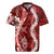 Hawaii Puakenikeni and Maile Lei Rugby Jersey Red Japanese Wave Style - Polynesian Pride