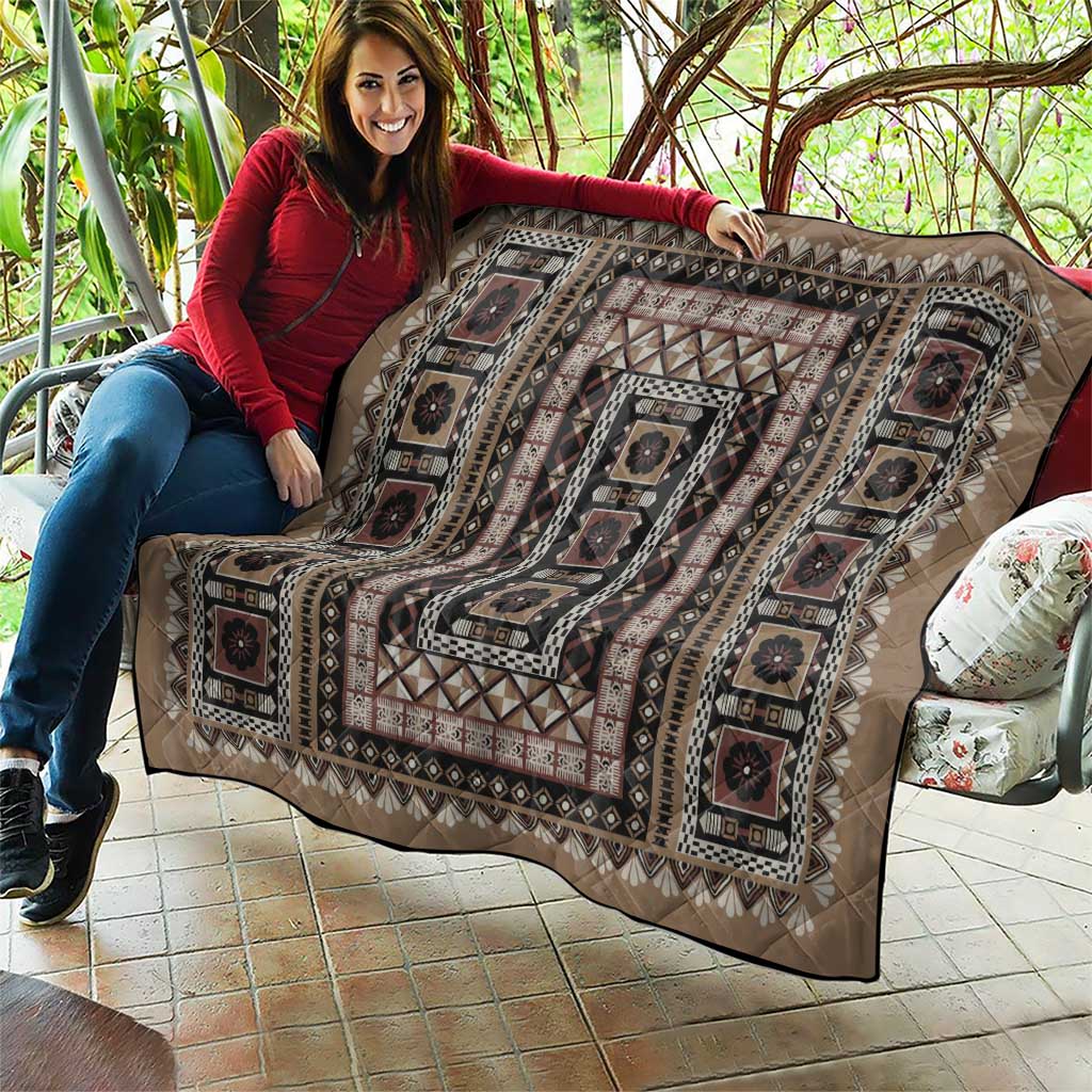 Bula Fiji Quilt Vintage Fijian Tribal Tapa Pattern - Polynesian Pride