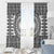 All White Tonga Malo e lelei Window Curtain Vintage Ngatu Tribal Pattern - Polynesian Pride