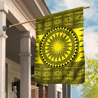 All Yellow Tonga Malo e lelei Garden Flag Vintage Ngatu Tribal Pattern LT9 House Flag Yellow - Polynesian Pride