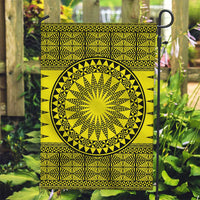All Yellow Tonga Malo e lelei Garden Flag Vintage Ngatu Tribal Pattern LT9 Garden Flag Yellow - Polynesian Pride