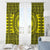 All Yellow Tonga Malo e lelei Window Curtain Vintage Ngatu Tribal Pattern - Polynesian Pride