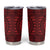 All Red Tonga Malo e lelei Tumbler Cup Vintage Ngatu Tribal Pattern - Polynesian Pride