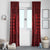 All Red Tonga Malo e lelei Window Curtain Vintage Ngatu Tribal Pattern - Polynesian Pride