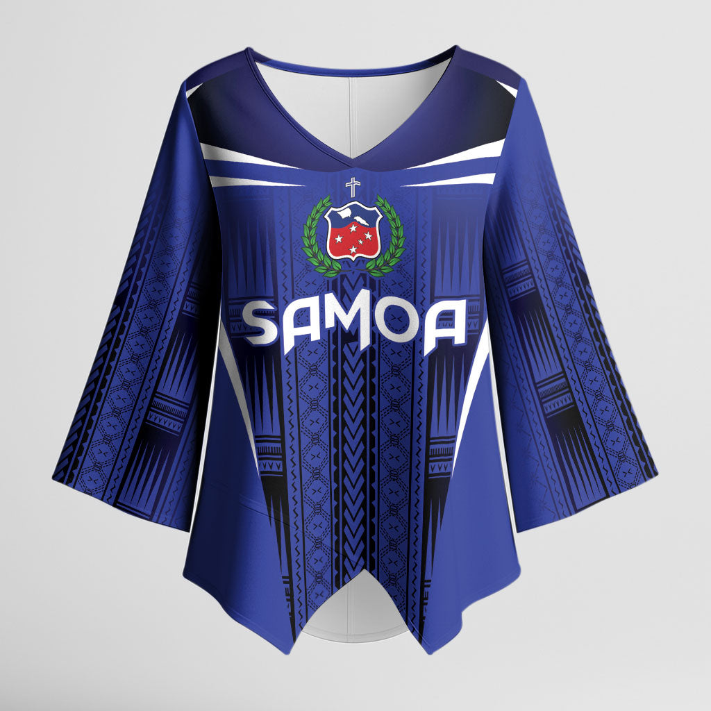2026 Rugby Nations Series Custom Manu Samoa Kimono Sleeve Blouse