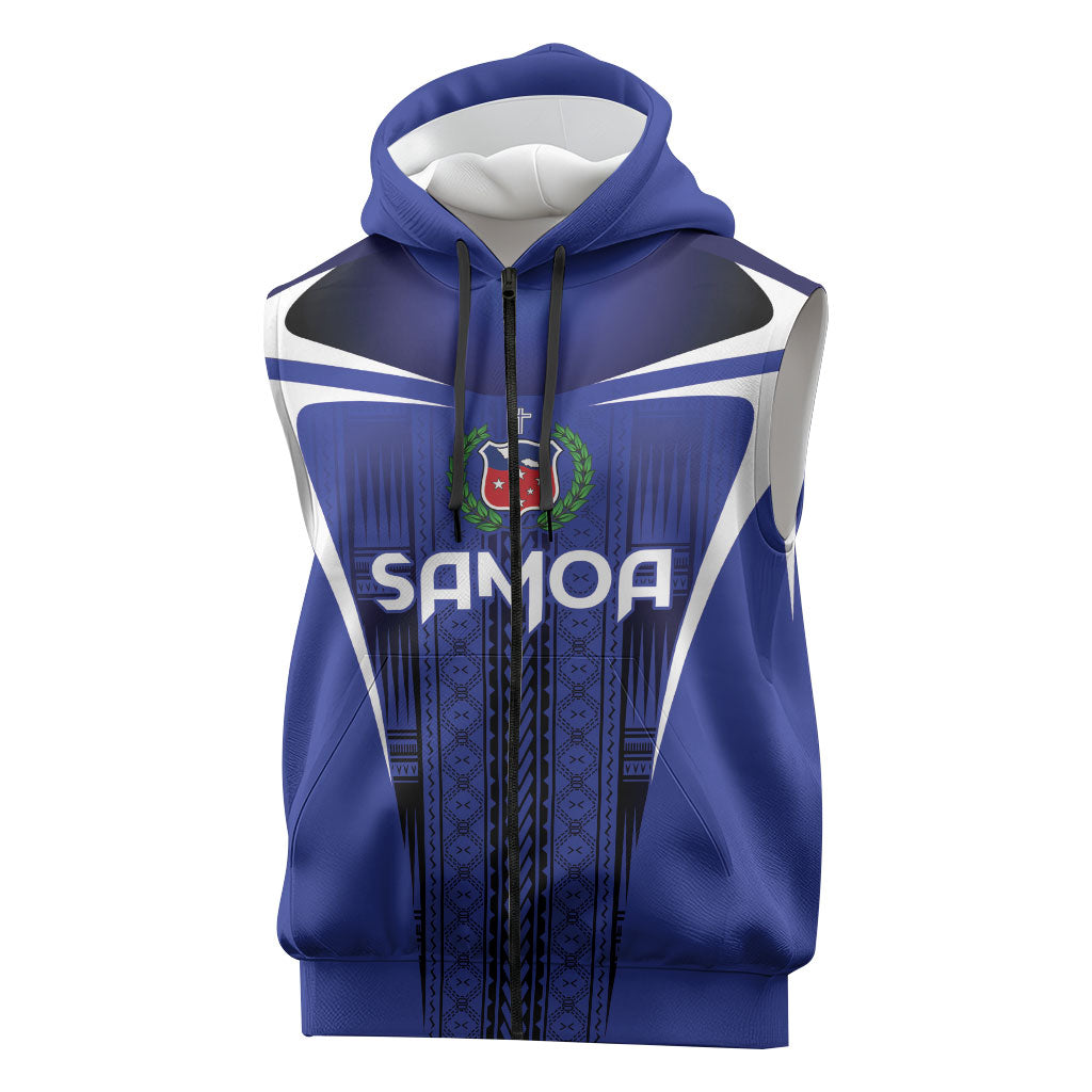 2026 Rugby Nations Series Custom Manu Samoa Sleeveless Zip Hoodie
