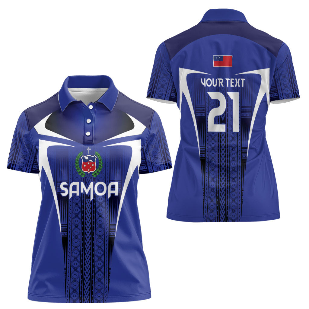 2026 Rugby Nations Series Custom Manu Samoa Women Polo Shirt LT9 - Polynesian Pride