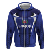 2026 Rugby Nations Series Custom Manu Samoa Zip Hoodie LT9 Zip Hoodie Blue - Polynesian Pride