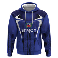 2026 Rugby Nations Series Custom Manu Samoa Zip Hoodie LT9 Pullover Hoodie Blue - Polynesian Pride